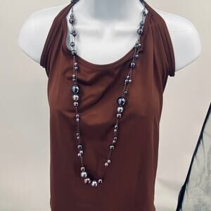 Silver Faux Pearl Statement Necklace